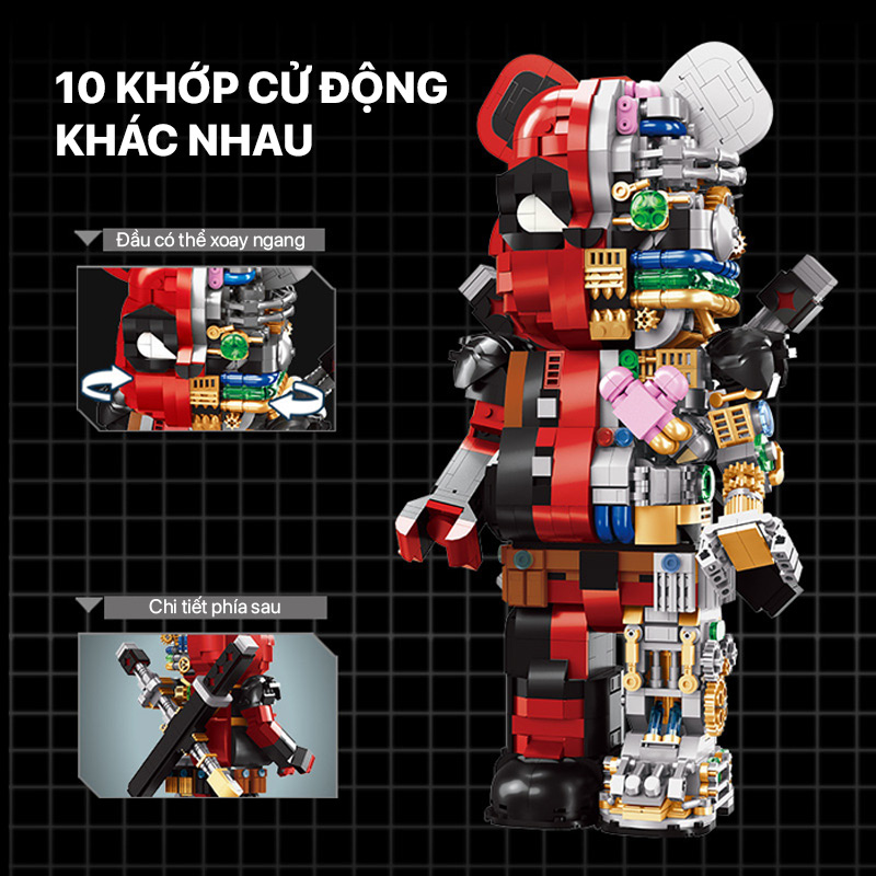 Mô hình lắp ghép - Bear Robot - Deadpool 188014 2 mo hinh lap ghep bear robot deadpool 188014 02